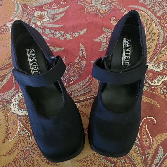 Vintage 90s Y2k WANTED platform MaryJane Chunky Shoes 8 - Picture 2 of 8